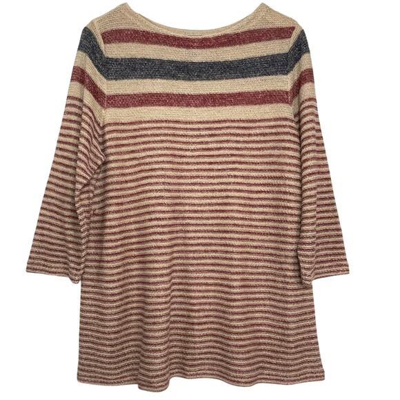 LAUREN RALPH LAUREN Women’s Linen Red and Blue Striped...